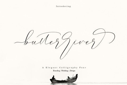 Hungryjpeg Butterriver FONT for blogs & wedding stationery