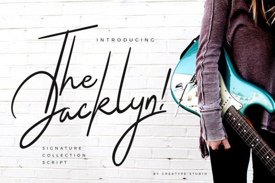 Jacklyn Script Font Signature Collection for blogs stationery logos and brands