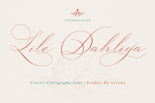Lile Dahliya Classic Calligraphy Font for wedding stationery and blogs