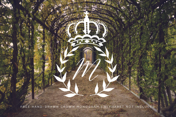 Royal Wedding Crafts - Crown Monogram svg, png, eps, dxf printable download