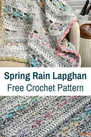 Spring Rain Lafghan Crochet Pattern - best free crochet blanket patterns - www.feedourlife.blog