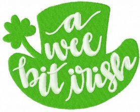 A wee bit Irish free embroidery design
