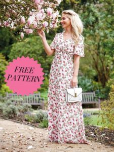 FREE PATTERN - Amelia Maxi Dress - by Love Sewing Mag and brought to you by www.feedourlife.blog