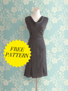 FREE PATTERN - Cowl Dress - by Tanya Whelan and brought to you by www.feedourlife.blog