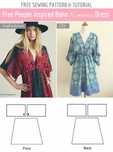 FREE PATTERN - Kimono Dress by Sew in Love and brought to you by www.feedourlife.blog