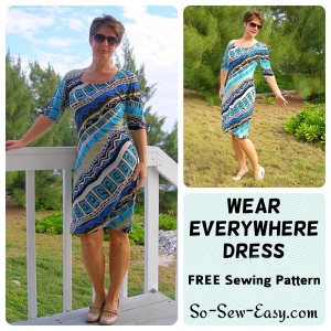 FREE PATTERN - Wear everywhere dress by So Sew Easy and brought to you by www.feedourlife.blog