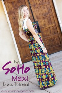 FREE PATTERN - Soho Maxi Dress - by Sew Much Ado and brought to you by www.feedourlife.blog
