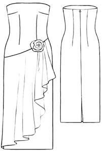 FREE PATTERN - Dress with Decorative Flower - by Modern Sewing Patterns and brought to you by www.feedourlife.blog