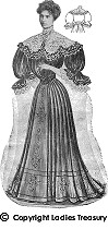 FREE PATTERN - Evening Costume (1907) - by Tudor Links and brought to you by www.feedourlife.blog