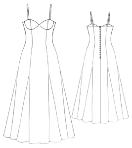 FREE PATTERN - Long Dress - by Modern Sewing Patterns and brought to you by www.feedourlife.blog