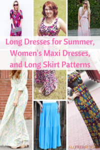 FREE PATTERNS - 29 Long Summer Dresses and Skirts by All Free Sewing and brought to you by www.feedourlife.blog