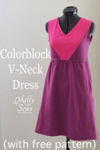 FREE PATTERN - Colour Block V Neck Sundress - by Mellysews and brought to you by www.feedourlife.blog