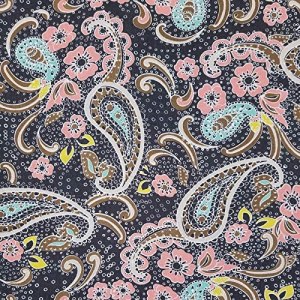 Charcoal paisley chiffon fabric from Amazon