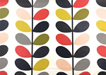 Orla Kiely multi stem pvc oil cloth sold by the yard