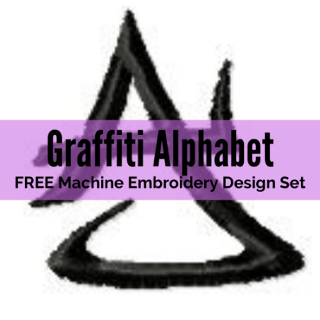 Graffiti Alphabet free machine embroidery design set