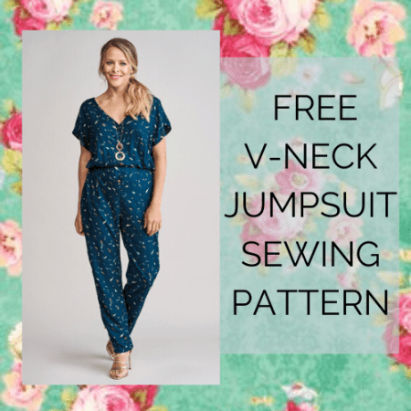 FREE V-NECK JUMPSUIT SEWING PATTERN