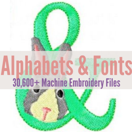 alphabets and fonts machine embroidery designs for instant download