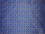 Brocade royal blue & gold fabric from Amazon