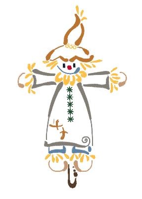 Scarecrow Outline FREE machine embroidery design in PES format only