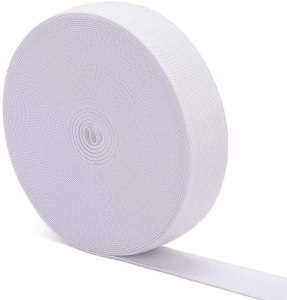 White Elastic Spool 1 inch wide, from Amazon