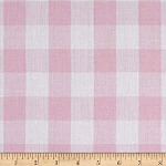 Pink check gingham fabric by the yard