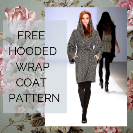 FREE HOODED WRAP COAT PATTERN