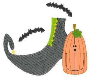Free Witches Shoes machine embroidery design