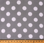 Grey polka dot fabric by the yard