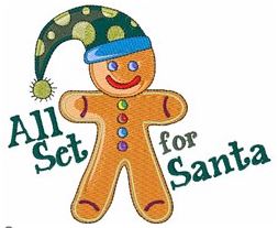 Gingerbread all set for Santa free embroidery design {Embroidery Designs}