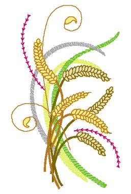 Wheat Art FREE machine embroidery design