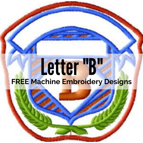 FREE Alphabets Letter B machine embroidery designs