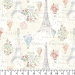 Paris hot air balloons cotton fabric by the yard, from Amazon