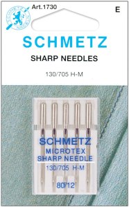 Sharp sewing needles 12 80 (Amazon paid link)