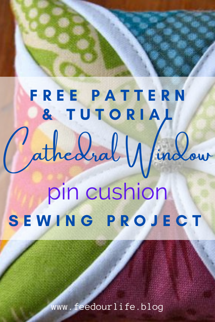 Cathedral window pin cushion