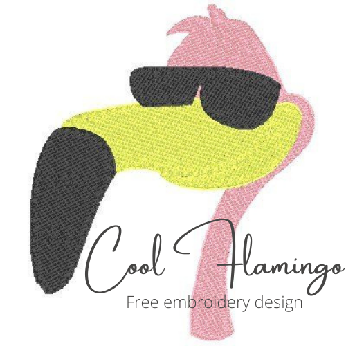 FREE Cool Flamingo Machine Embroidery Design