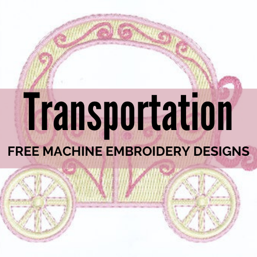 FREE: Transportation Machine Embroidery Designs