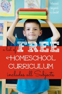 Free homeschool curriculums blessed beyond a doubt