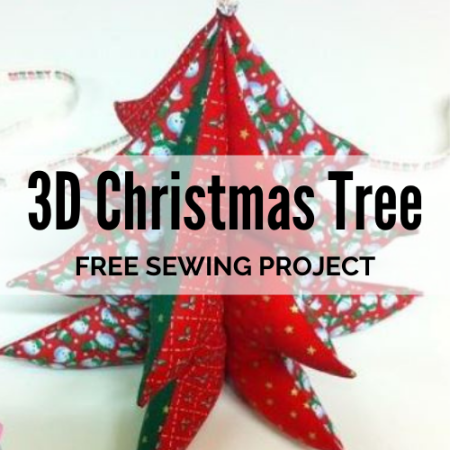 Free 3D Christmas Tree Sewing Project and pattern