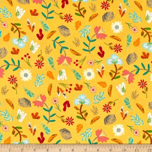 Windham Ellie Floral Yellow Fabric by the Yard, from Amazon