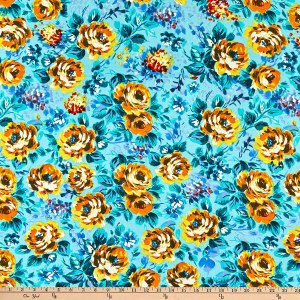 Roses Jersey Knit Fabric by the Yard, from Amazon