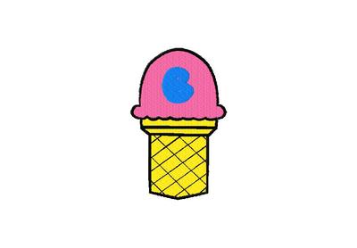 Ice Cream alphabet embroidery design set - Letter B {Cute Embroidery}
