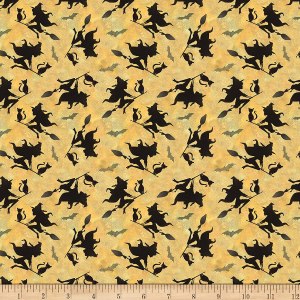 Flying Withces Halloween Fabric by the Yard (Amazon paid link)
