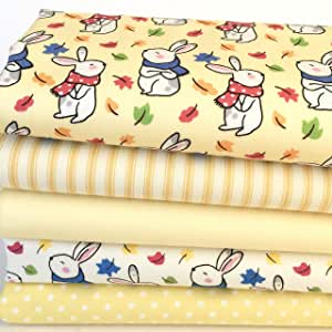 5 Piece Bunny fat quarter bundle set