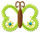 Butterfly applique embroidery design