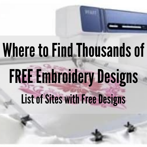 List of Where to Find Thousands of Free Embroidery Designs