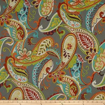 Whimsy paisley mardi gras fabric