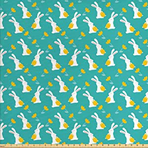 Rabbits fabric by the yard
