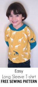 Easy t-shirt hoodie sweater pattern for kids