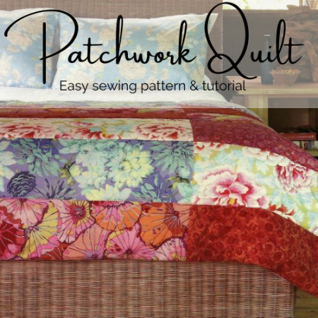 Patchwork quilt Free sewing pattern and tutorial