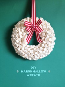 Marshmallow wreath diy